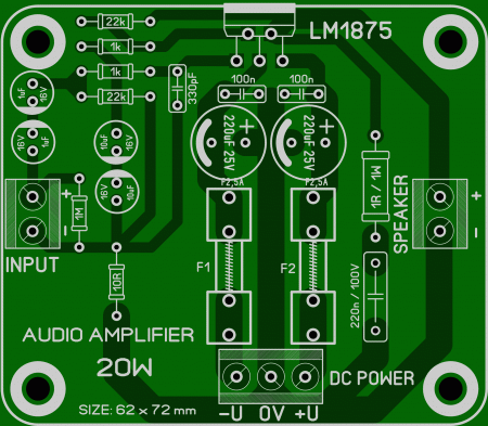AMP LM1875 20W   lay6 foto