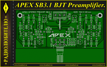 APEX SB3.1 BJT Preamplifier Project