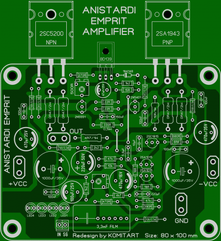 Плата усилителя Anistardi Emprit Amplifier LAY6