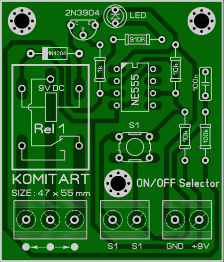 ON-OFF Selector NE555 LAY6 foto