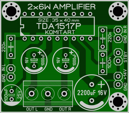 TDA1517P 2x6W Amplifier LAY6 foto