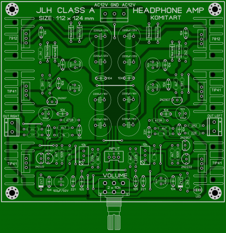 Headphone Amplifier JLH Class A LAY6 FOTO