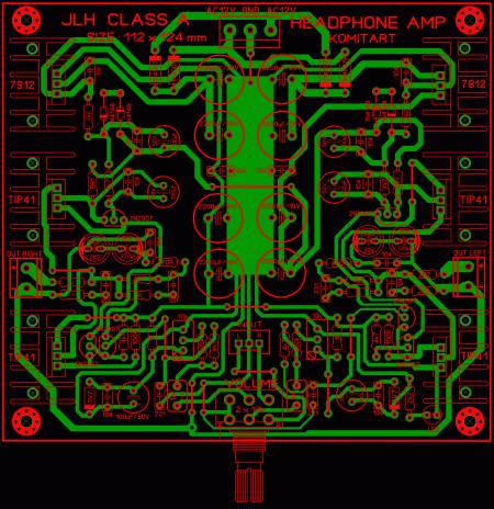 JLH ClassA Headphone Amplifier LAY6 by KOMITART