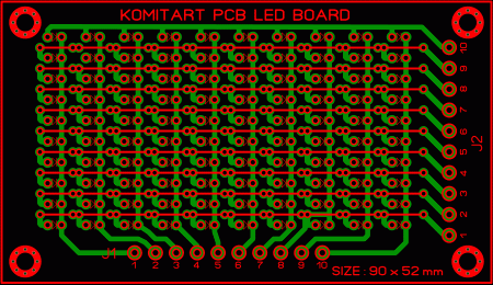   Atmega8 LED Board LAY6