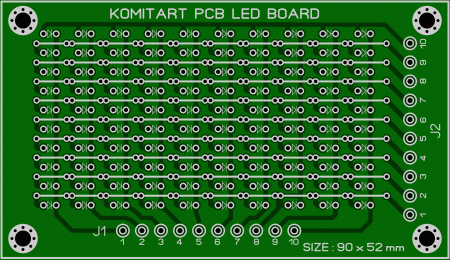 Спектроанализатор на Atmega8 LED Board LAY6 Foto