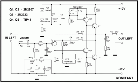 Headphone Amplifier JLH Class A_schematic