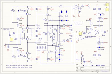 MOD Sony TA-E1 Preamplifier SCHEMATIC