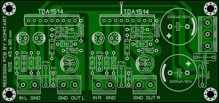 TDA1514 STEREO Amplifier_KOMITART LAY6 FOTO