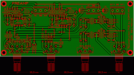 PREAMPLIFIER LM833 KOMITART LAY6