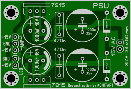 PSU PCB KOMITART LAY6 FOTO