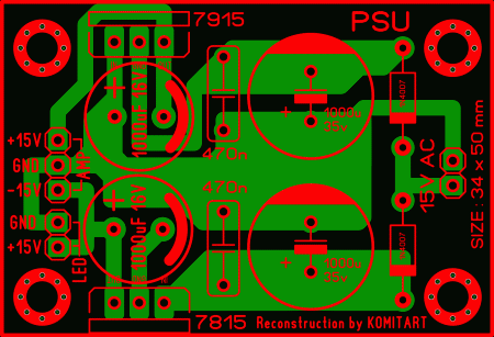 PSU PCB KOMITART LAY6