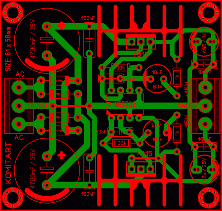 PSU Active Servo 2x15V_7815_7915_NE5532 LAY6