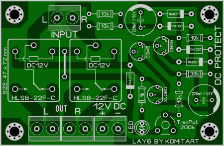 DC Protect 3 Transistors Version 1 KOMITART LAY6 FOTO