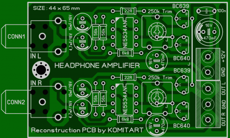 Headphone Amplifier_NE5534AN_KOMITART LAY6 FOTO