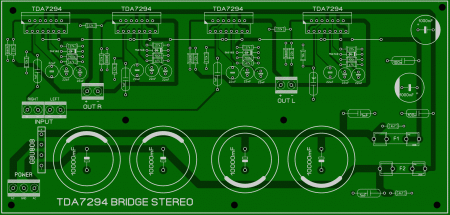 AMP TDA7294 BRIDGE STEREO LAY6 FOTO