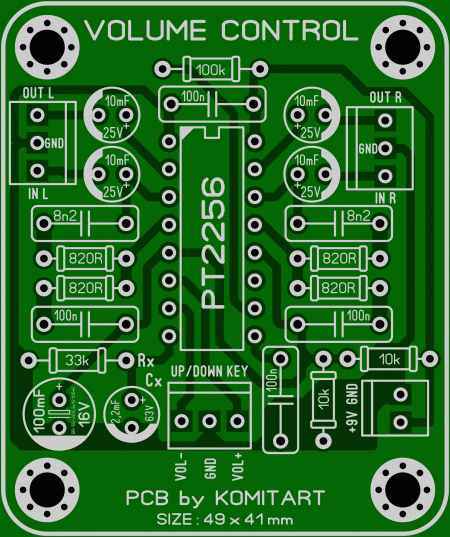 PT2256 Volume Control_INCLUDING LOUDNESS_KOMITART LAY6 FOTO