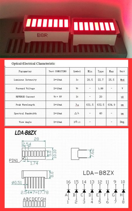 LED Display 8 Segment Bar