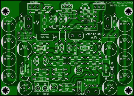 MOD APEX A9 AMP with BC139 Board 2 KOMITART LAY6 FOTO