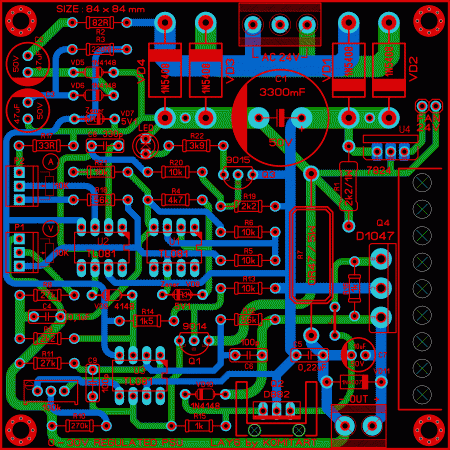 Regulated PSU 0-30V 0-3A  KOMITART LAY6