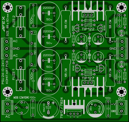 Headphone AMP APEX PSU 24-0-24V with 12V DC v2 LAY6 FOTO