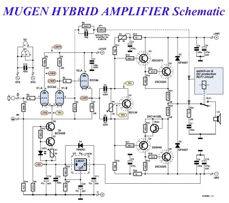 MUGEN HYBRID AMPLIFIER Schematic