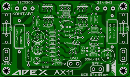 APEX AX11 rev 1.2 AMPLIFIER LAY6 FOTO