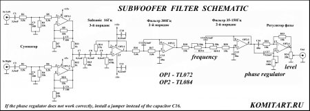 Subwoofer Filter Schematic KOMITART