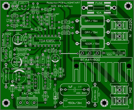 Motor Controller TDA1085C_Hall sensor_KOMITART LAY6 FOTO