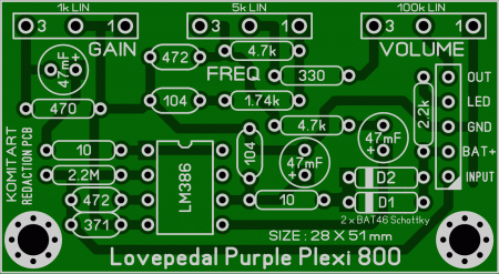 Lovepedal Purple Plexi 800 KOMITART LAY6 FOTO