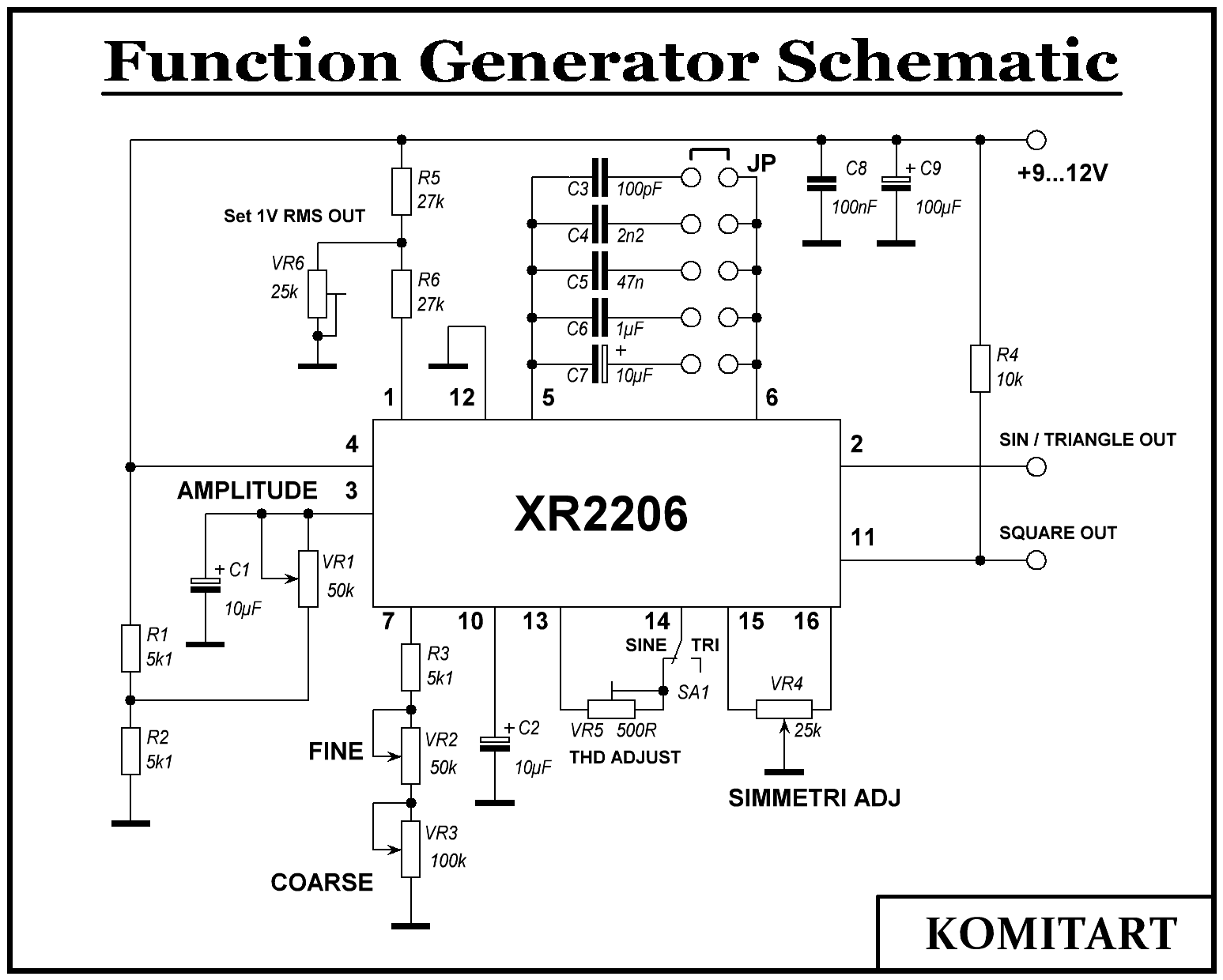 Xr2206 Function Generator Schematic Index 1402 Circuit Diagram Xr2206 Function Generator Schematic Index 1402 Circuit Diagram