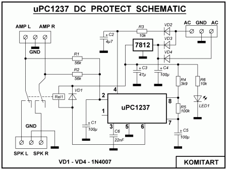 uPC1237  DC  PROTECT  SCHEMATIC