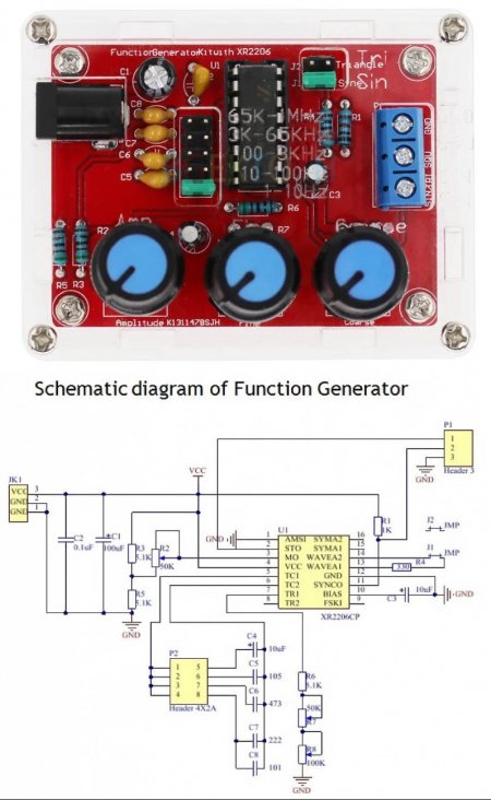 China KIT XR2206 Generator Schematic