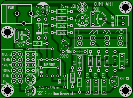 NE555 Function Generator KOMITART LAY6 FOTO