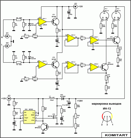 IN-13 LEVEL METER SCHEMATIC