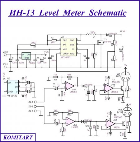 Poland Level Meter IN-13_ Принципиальная схема