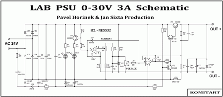 LAB  PSU  0-30V  3A  Schematic