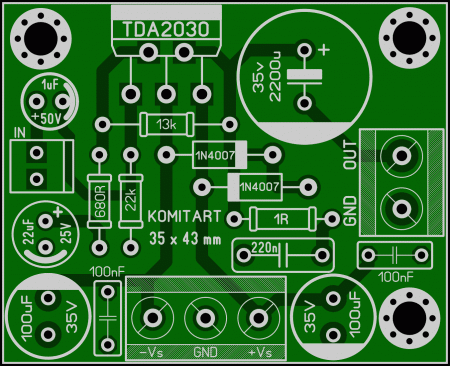 TDA 2030 Datasheet KOMITART LAY6 FOTO