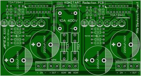 APEX B200 TDA7294V AMP KOMITART LAY6 FOTO