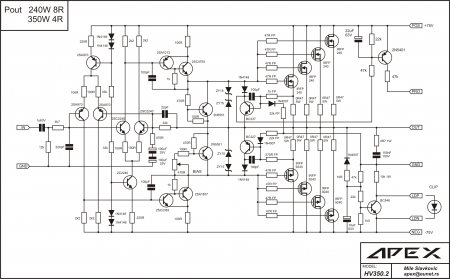 APEX HV350 V2 amplifier schematic