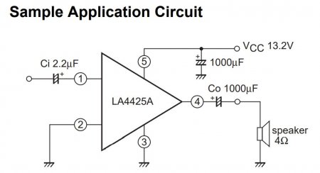 LA4425A Amplifier Schematic