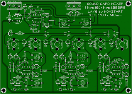 SOUND  CARD  MIXER KOMITART LAY6 FOTO