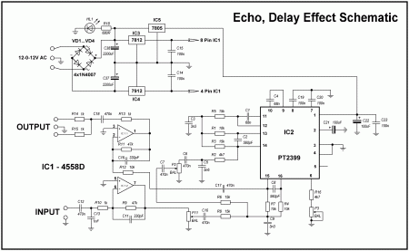 Echo, Delay Effect Schematic
