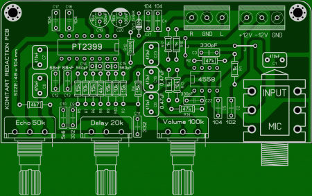 Mic Preamplifier with Echo_Delay KOMITART LAY6 FOTO