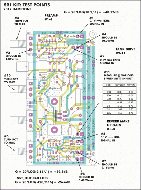 Spring Reverb SR1 KIT Full Test Instructions