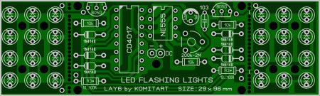 LED FLASHING LIGHTS KOMITART LAY6 FOTO