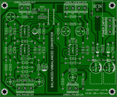 Balanced Unbalanced Converter KOMITART LAY6 FOTO