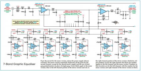 7-BAND MONO or STEREO EQUALISER Schematic