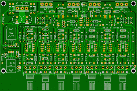 7-band STEREO Equaliser KOMITART LAY6 FOTO