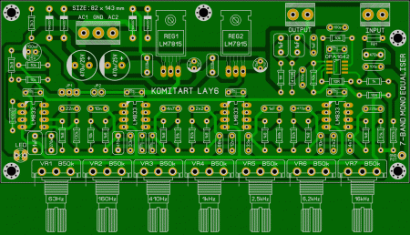 7-band MONO Equaliser KOMITART LAY6 FOTO