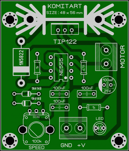 Motor Speed Control NE555_TIP122 LAY6 FOTO